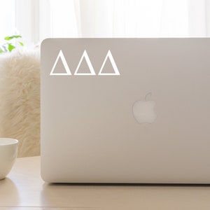 Delta Delta Delta Sorority Car Decal, Tri Delta Laptop Sticker, Sorority Gift