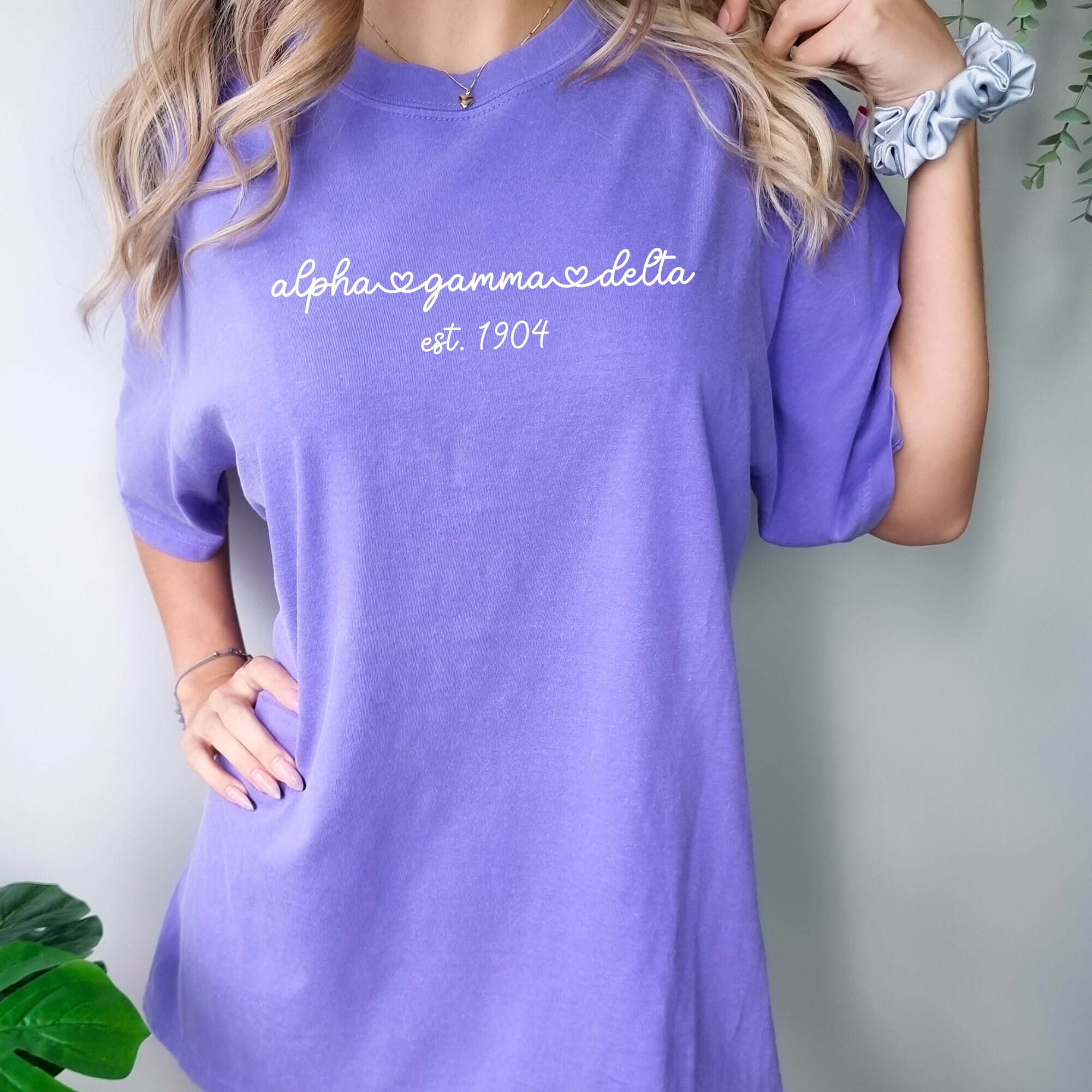 Alpha Gamma Delta Heart Sorority Tshirt, Alpha Gam Sorority Merch, Big ...