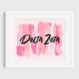 Delta Zeta Sorority Peachy Printable Art Print, DZ Sorority Wall Decor, Big Little Reveal Gift, DIGITAL DOWNLOAD