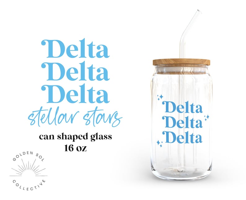 TheGoldenSolCo Sorority Can Shaped Glass - Thumbnail 2