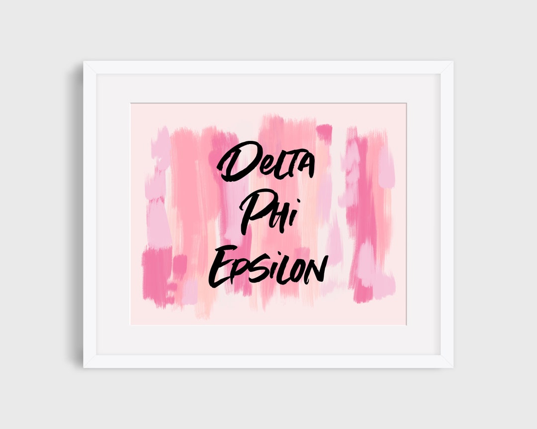 Delta Phi Epsilon Sorority Peachy Printable Art Print, Dphie Sorority ...