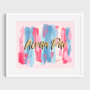 Alpha Phi Sorority Printable Art Print, Alpha Phi Sorority Wall Decor, Big Little Reveal Gift, DIGITAL DOWNLOAD