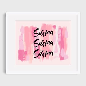 Sigma Sigma Sigma Sorority Peachy Printable Art Print, Tri Sigma Sorority Wall Decor, Big Little Reveal Gift, DIGITAL DOWNLOAD