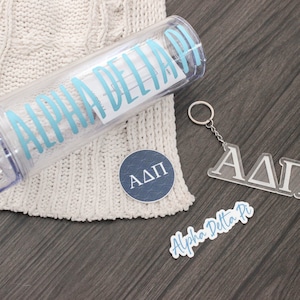 Alpha Delta Pi Gift Set, ADPi Sorority Bundle Bid Day Bag, Initiation, Graduation, Big Little Reveal