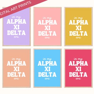 15 Alpha Xi Delta Sorority Art Prints, College Dorm Decor Bundle, AXiD Poster Wall Decor Printable, DIGITAL DOWNLOAD