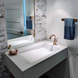 Floating Concrete Vanity Bathroom Sink