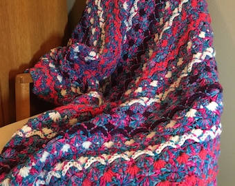 Shells and Waves Lap Afghan; Pressure Blanket; Grow Blanket; Weighted Blanket