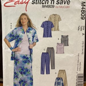 Bias Skirt Pattern Stitch &#39;N Save McCall&#39;s 4809