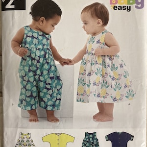 Baby Romper Pattern Sleeveless Dress Jacket Overalls New Look A6568