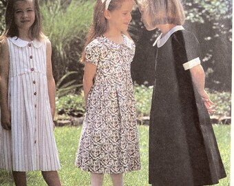 Raised Waistline Dress Pattern Girls Size 14 - 16 The Children's Corner #214 "Emily" Vintage