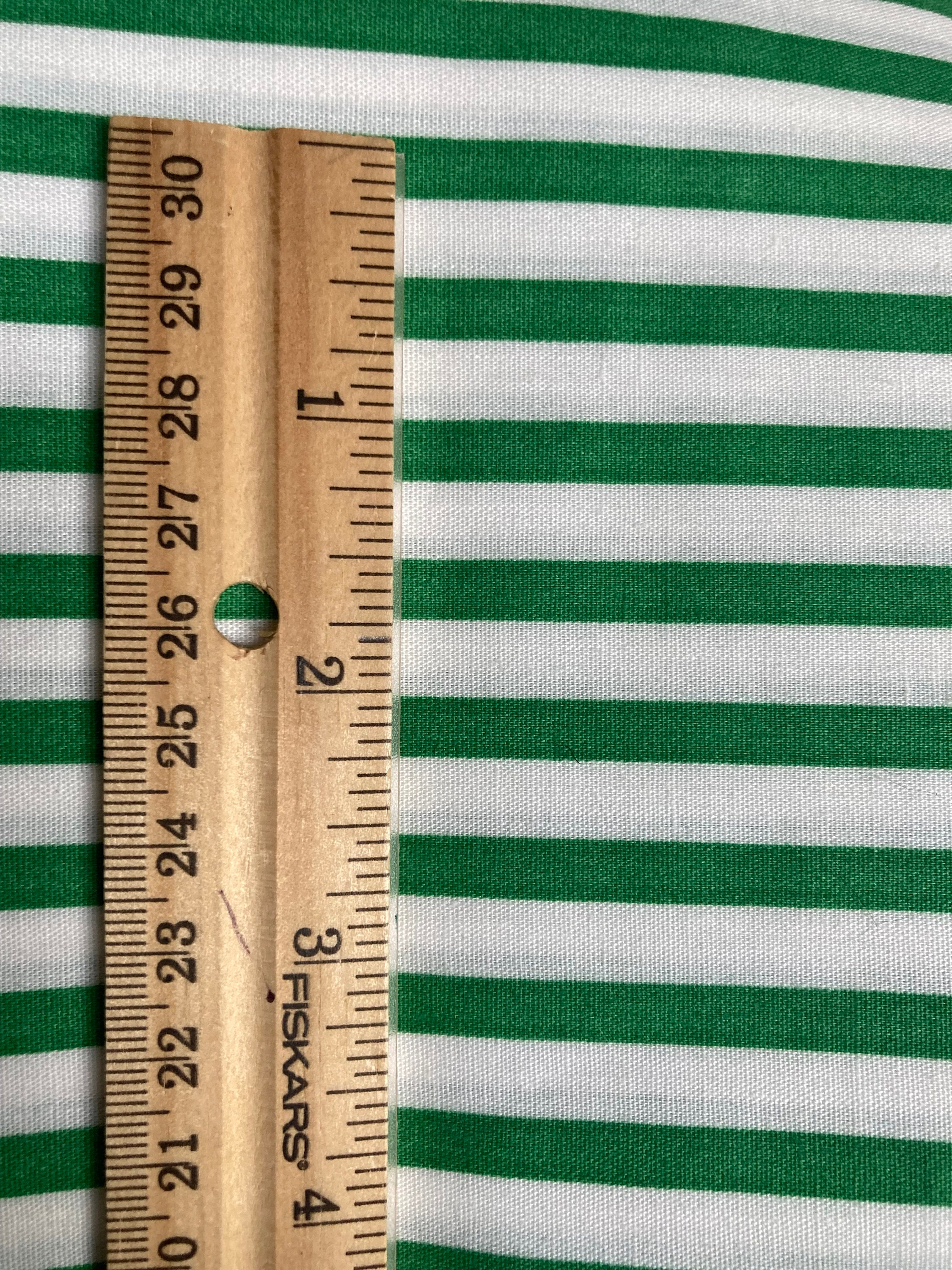 Green and White Striped Fabric Christmas Quilt Fabric by the Etsy