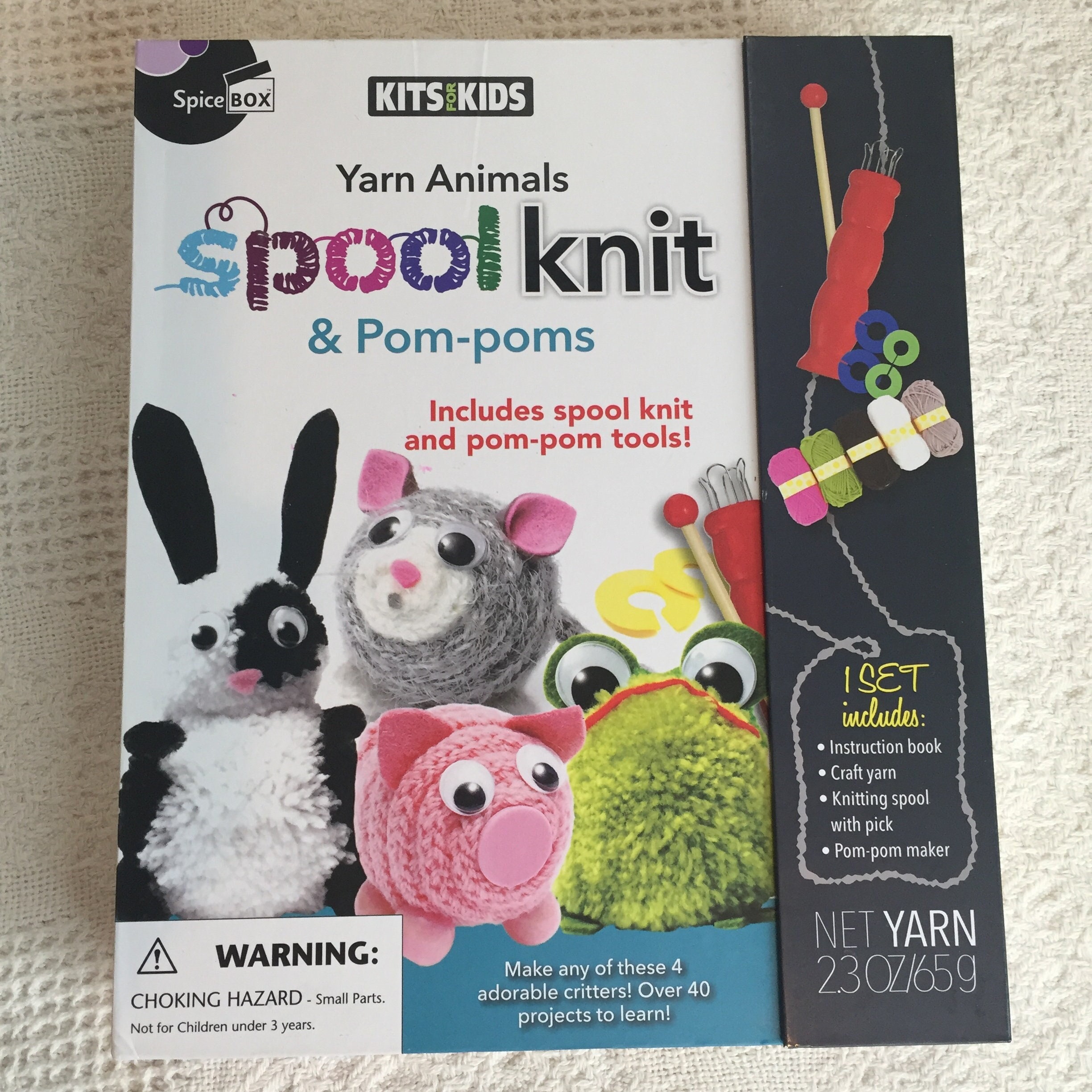 Yarn Animals Kit Spool Knit & Pom-poms by Kits for Kids Pom-pom Animals  Children's Yarn Craft Kit -  Canada