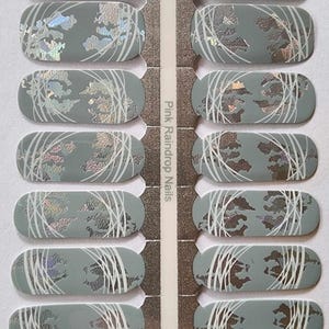 Metallic Silver Custom Nail Polish Strips