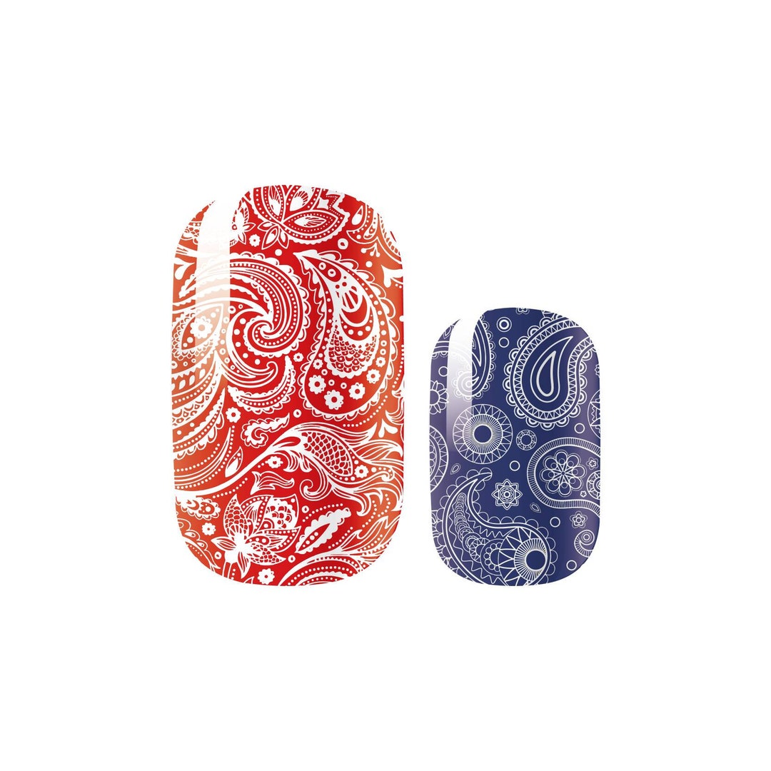 Perfectly Paisley 100 Nail Polish Strips Etsy