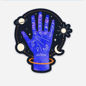 Cosmic Hand Art Sticker| Vinyl Sticker| Waterproof Sticker| Laptop Sticker| Water Bottle Sticker| Die-Cut Sticker|
