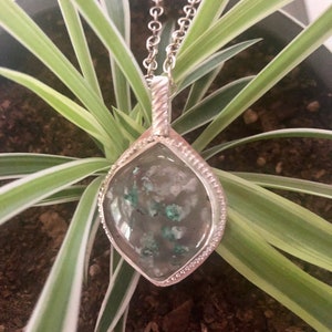Chrysocolla In chalcedony pendant