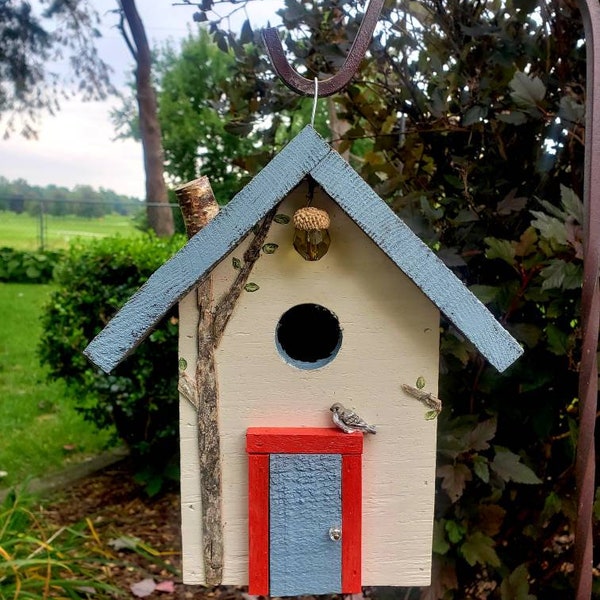 Decorated Bird House Etsy