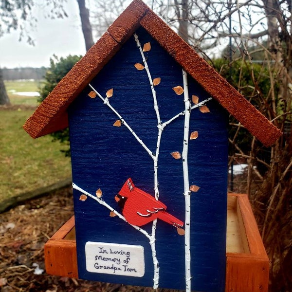 Personalization on birdfeeder or birdhouse.