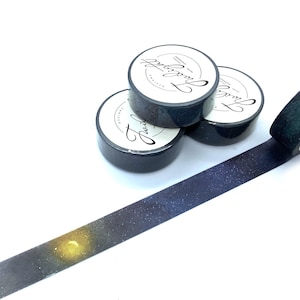 Moon washi tape, Night sky washi, Journaling supplies, Mindfulness planner, Scrapbooking supplies, Bullet journal
