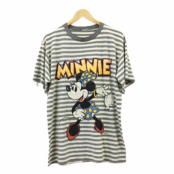 Vtg Minnie Mouse Striped T-Shirt