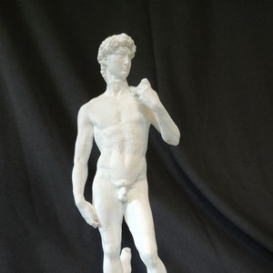 3D Printed Michelangelo&#39;s David Statue 11 inches Tall