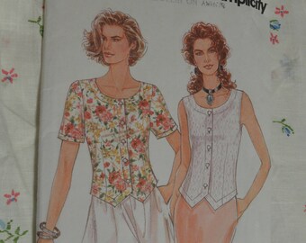 Simplicity 9012 MIsses Top Sewing Pattern - UNCUT - Size 8 - 18