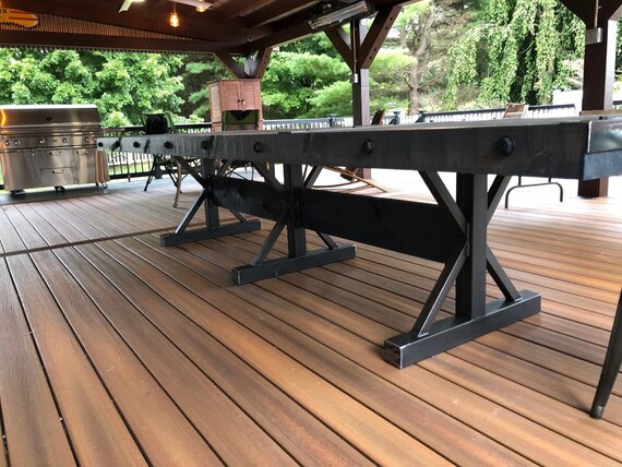 Industrial Steel Table Base: Farmhouse Metal Table Legs (3 Leg Option)