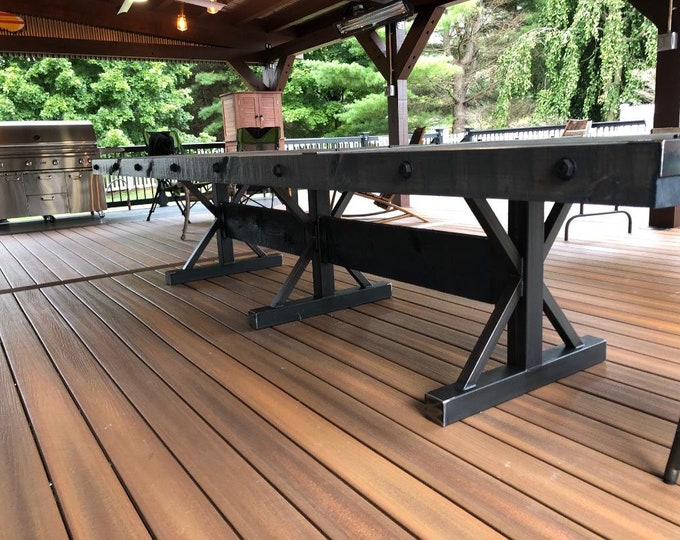 Metal Table Base, Steel Industrial Table Bases, Farmhouse Metal Table Legs, 3 leg option