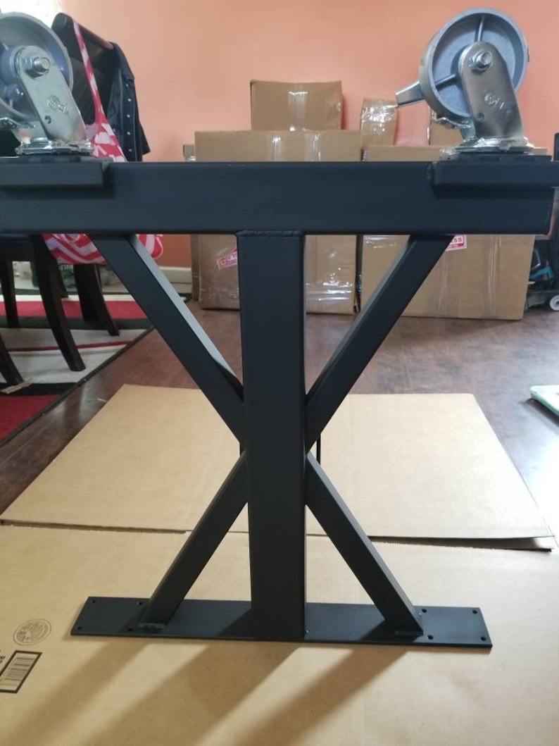 Patas de mesa de metal base de acero metálico ruedas granja Etsy España