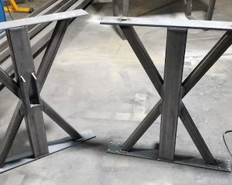 Metal Farmhouse Table Legs, Modern Steel Heavy-Duty Bases