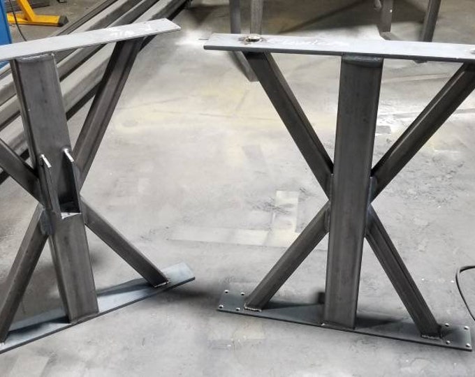 Metal Farmhouse Table Legs, Modern Steel Heavy-Duty Bases