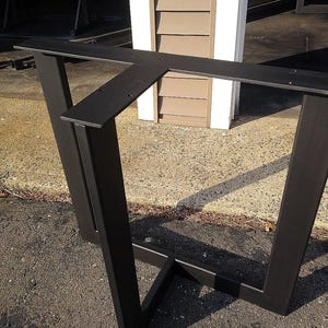 Metal Table Legs, Heavy Duty Industrial Base, T-Shaped