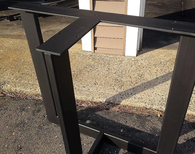 Metal Table Legs, Heavy Duty Industrial Base, T-Shaped