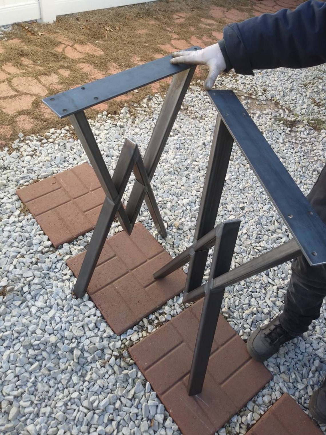 Counter Height Table Base Industrial Custom Sizes and Colors - Etsy