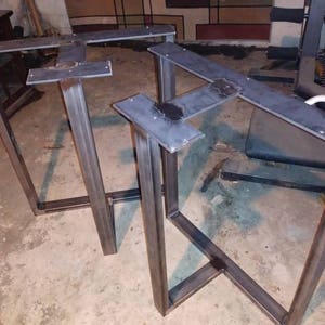 Metal Table Base, Industrial Metal Table Legs, T-shaped