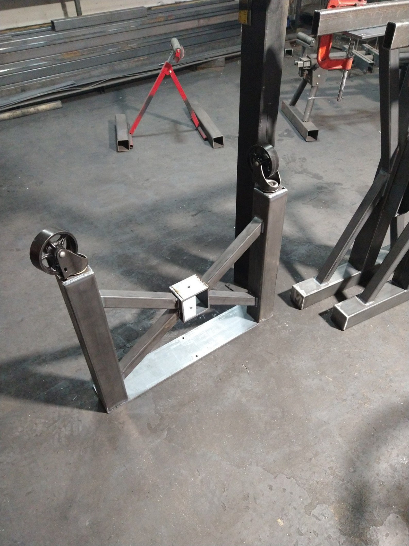 Metal Table Base / Table Base Casters / Legs With Casters / Etsy