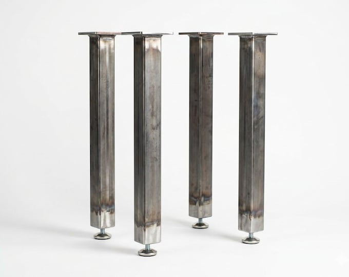 Heavy Duty Square Steel Post Table Legs (Sold Individually)