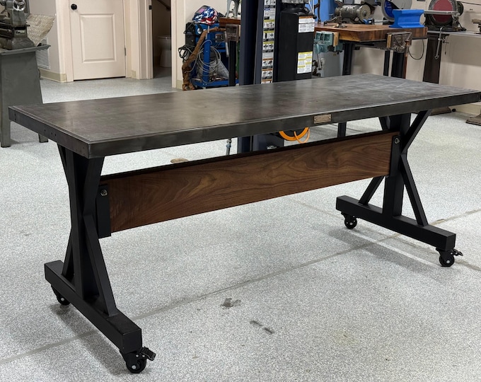 Farmhouse Metal Table Legs: Modern Industrial with Casters