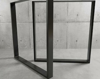 Heavy Duty Metal Table Legs (Set of 2) – Handmade in USA
