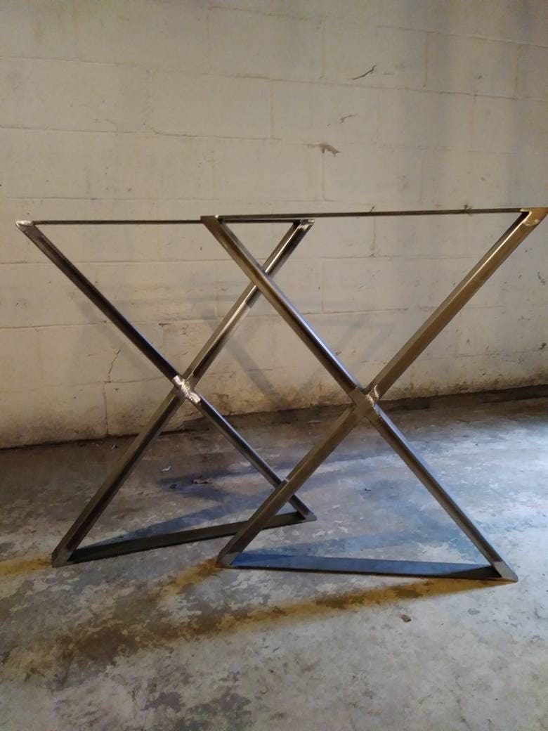 raw steel table base