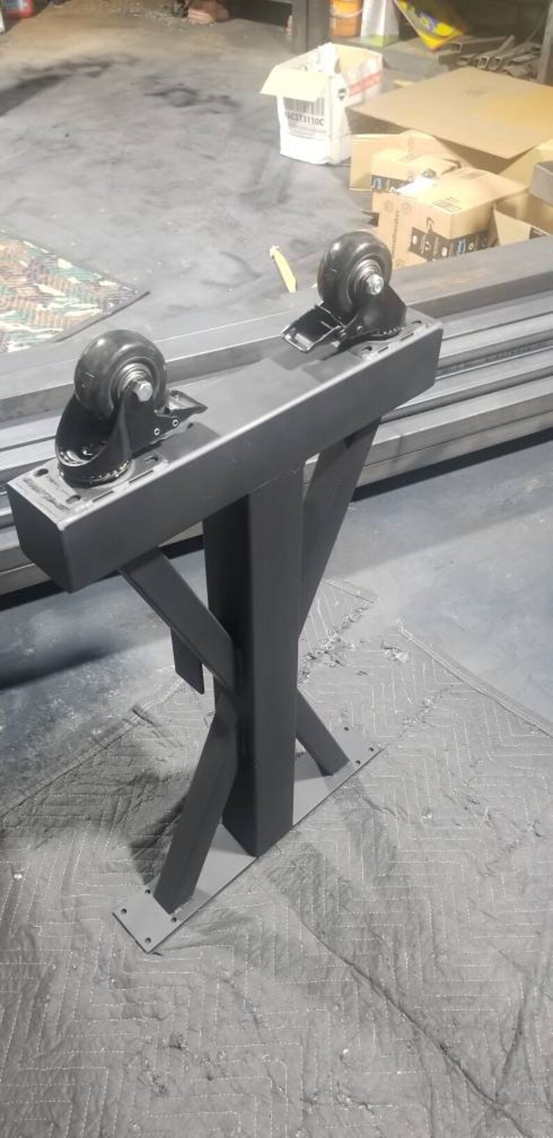 Metal Table Legs Metal Table Legs With Wheels Metal Table Etsy