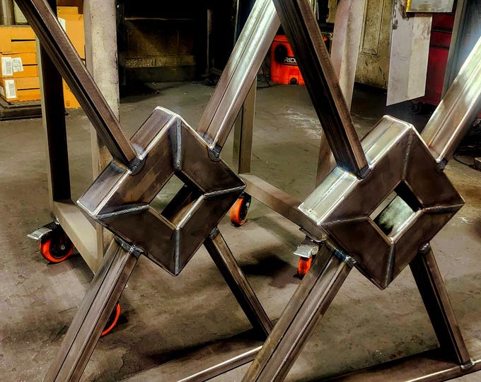 Farmhouse Metal Table Legs: Heavy Duty Steel Table Bases