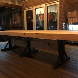 Industrial Triple Trestle Steel Table Legs (Set of 3) immagine 9