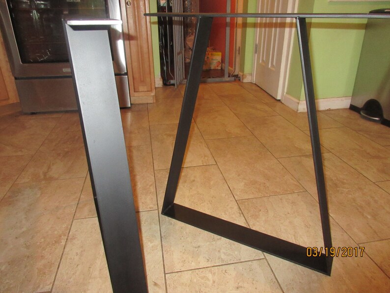 Black Trapezoid Table Legs Etsy
