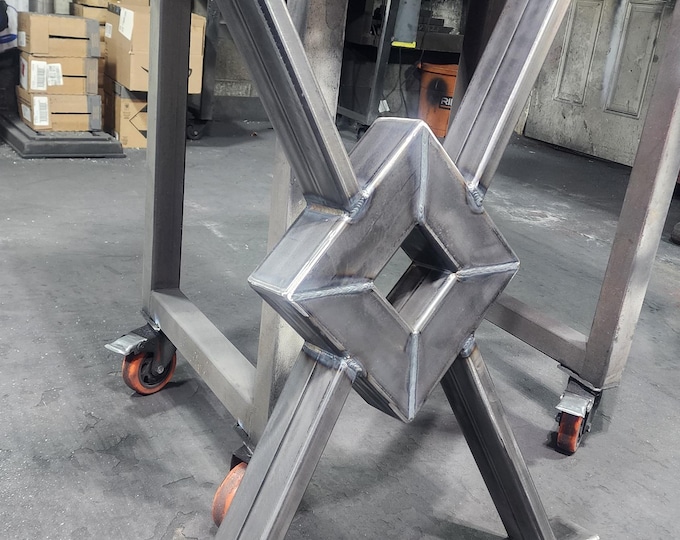 Farmhouse Metal Table Legs: Heavy Duty Steel Table Bases