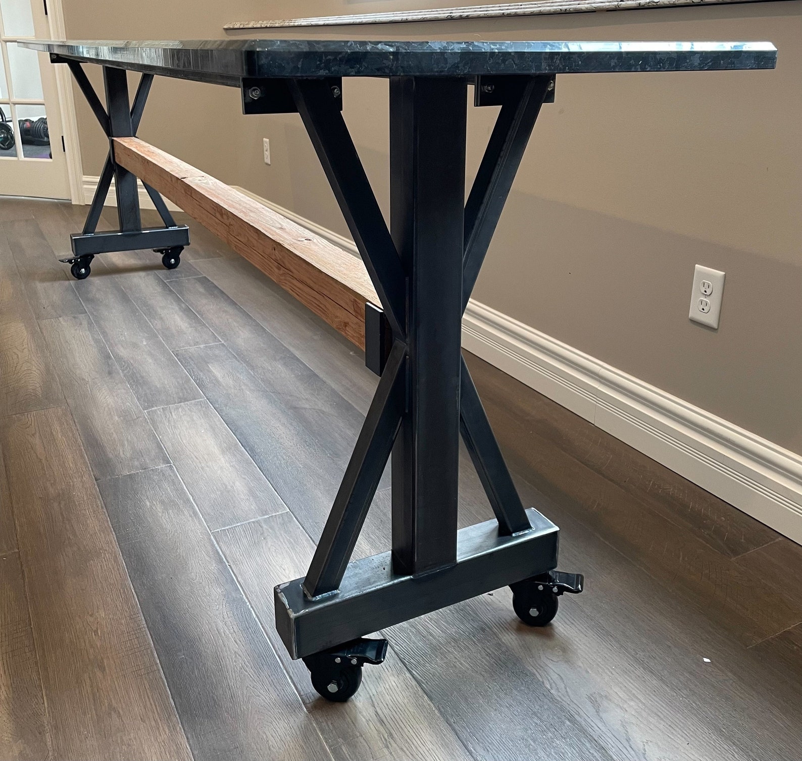 Metal Table Legs Metal Table Legs With Wheels Metal Table Etsy