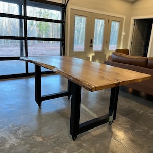 Handmade Metal Table Base with Wheels: Heavy Duty Table Legs