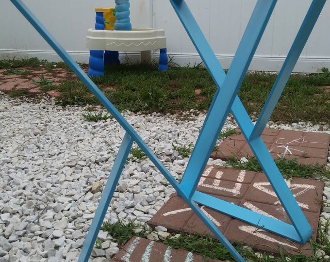 Blue Metal Table Base