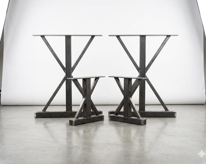 Trestle Metal Table Legs, Set of 4
