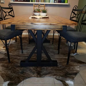 Steel Table Legs, Heavy Duty Farmhouse Metal Table Bases